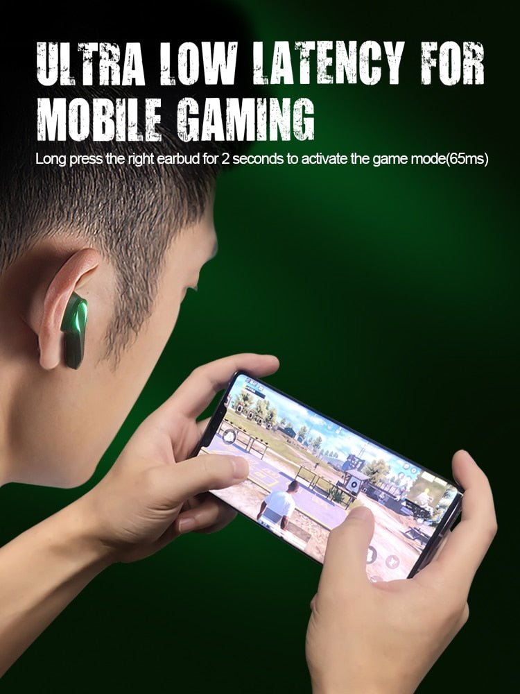 Gaming Earbuds Wireless Noise Cancelling Bluetooth with Mic - Keys Caps