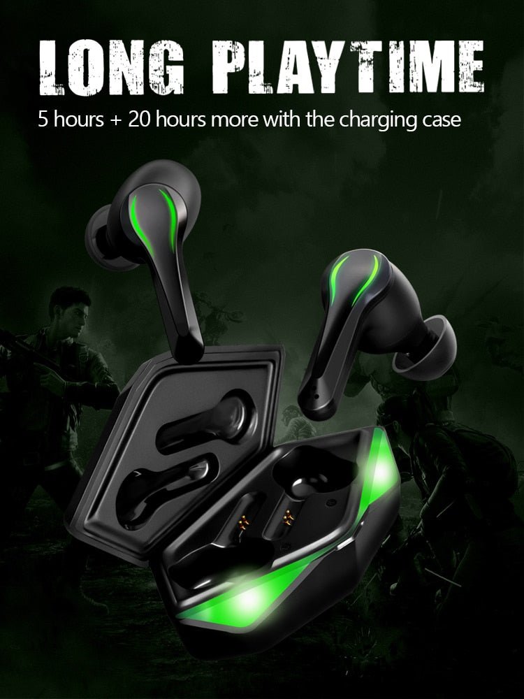 Gaming Earbuds Wireless Noise Cancelling Bluetooth with Mic - Keys Caps