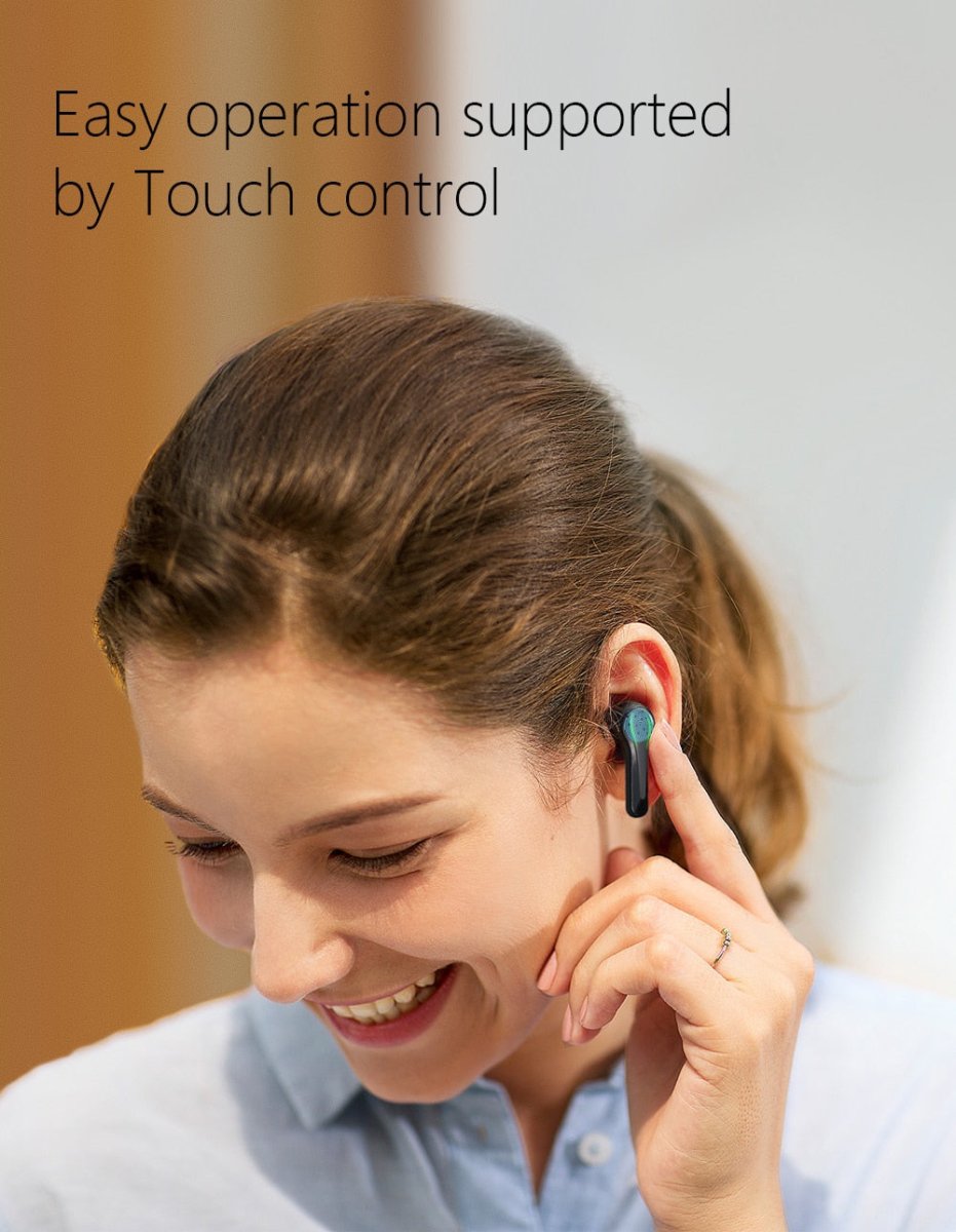 Gaming Earbuds Wireless Noise Cancelling Bluetooth with Mic - Keys Caps