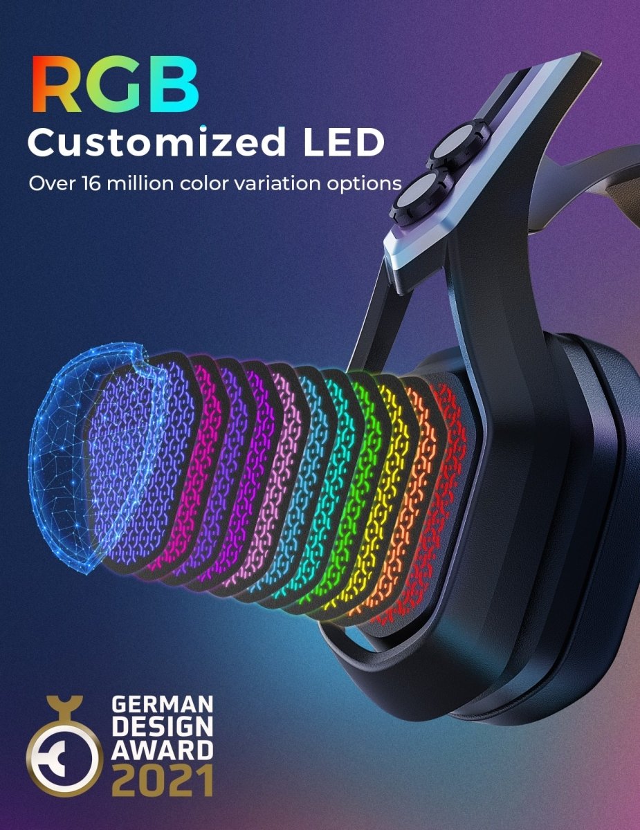 Gaming Headset LED Surround USB with Mic - Keys Caps