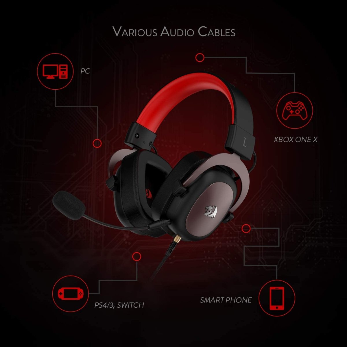 Gaming Headset Surround Memory Foam Earpad - Keys Caps