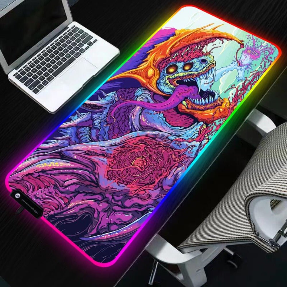 Hyper Beast Gaming RGB Non - Slip Mouse Pad - Keys Caps