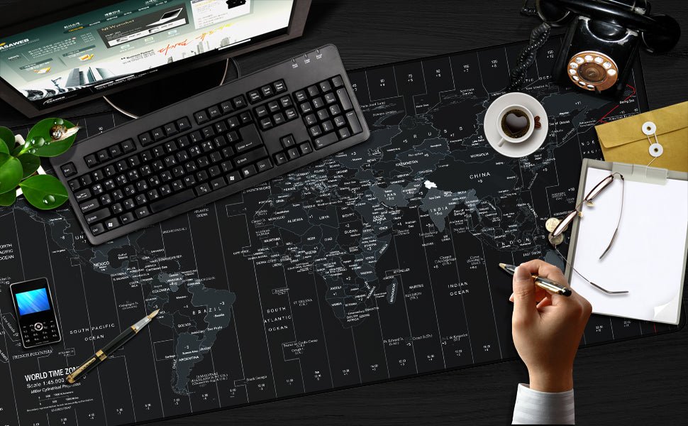 Large Gaming Anti slip Natural Rubber Locking Edge Mouse Pad - Keys Caps