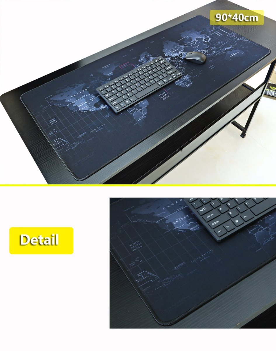 Large Gaming Anti slip Natural Rubber Locking Edge Mouse Pad - Keys Caps