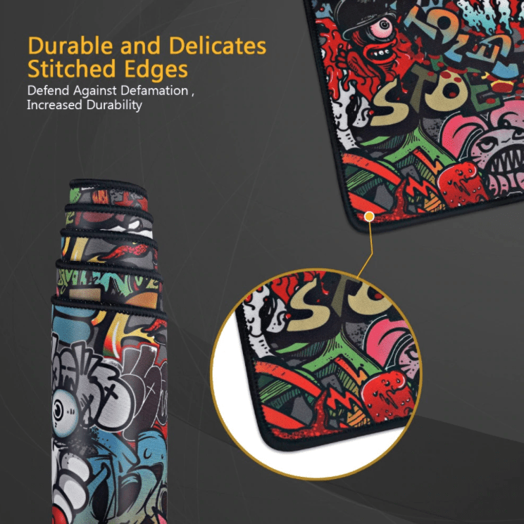 Large Gaming Mousepad RGB Backlit - Keys Caps