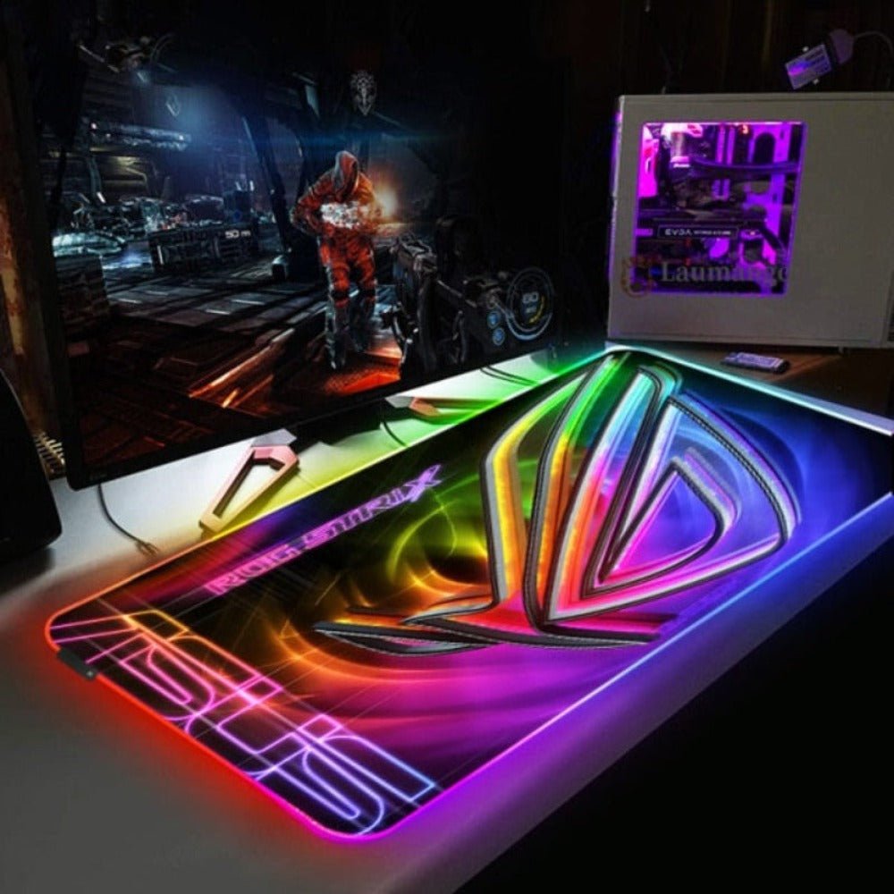 Large Gaming RGB Backlit LED Mouse Pad - Keys Caps