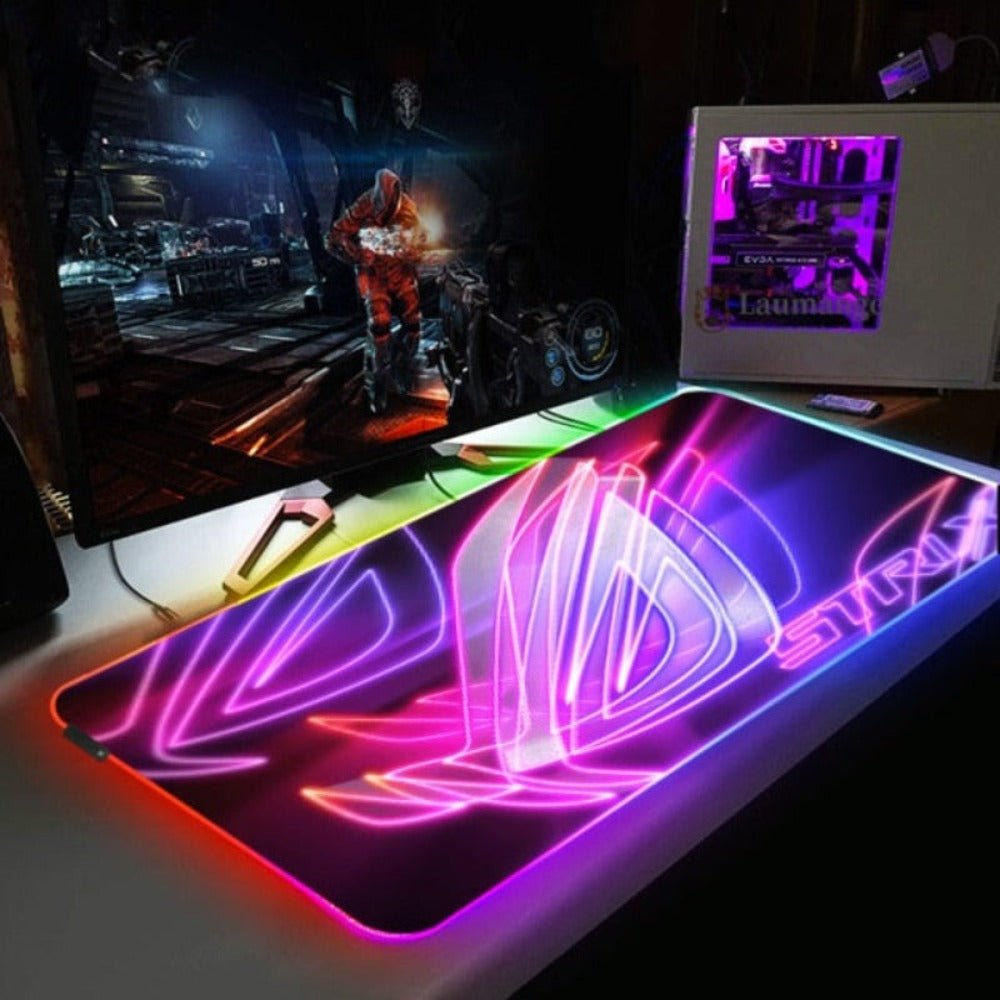 Large Gaming RGB Backlit LED Mouse Pad - Keys Caps