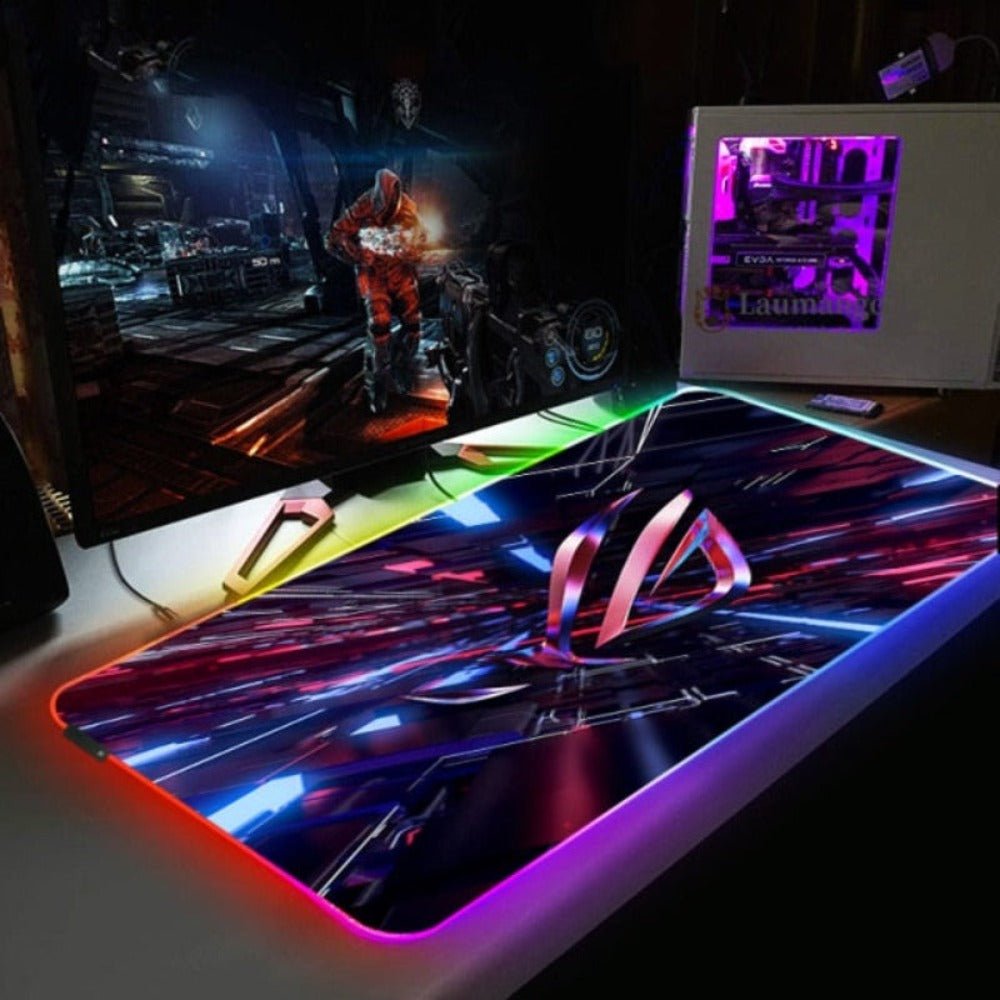 Large Gaming RGB Backlit LED Mouse Pad - Keys Caps