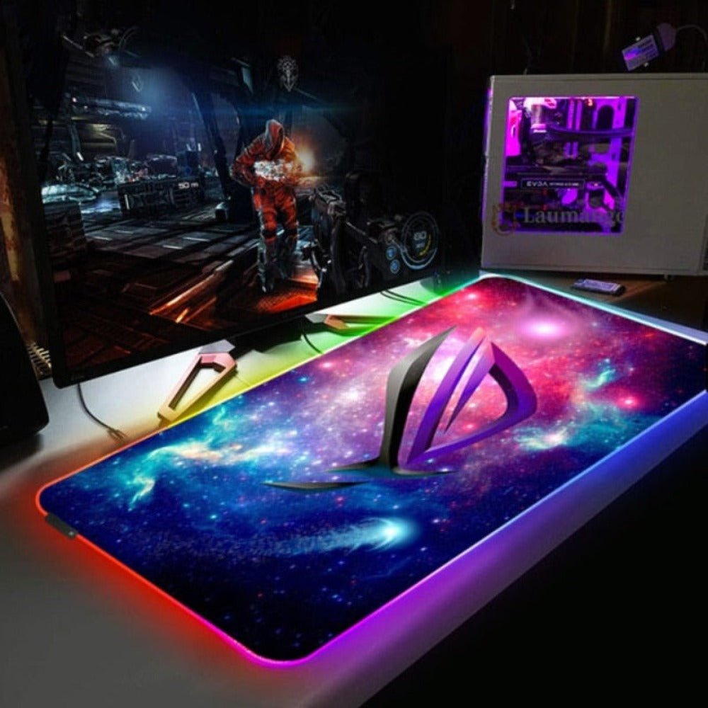 Large Gaming RGB Backlit LED Mouse Pad - Keys Caps