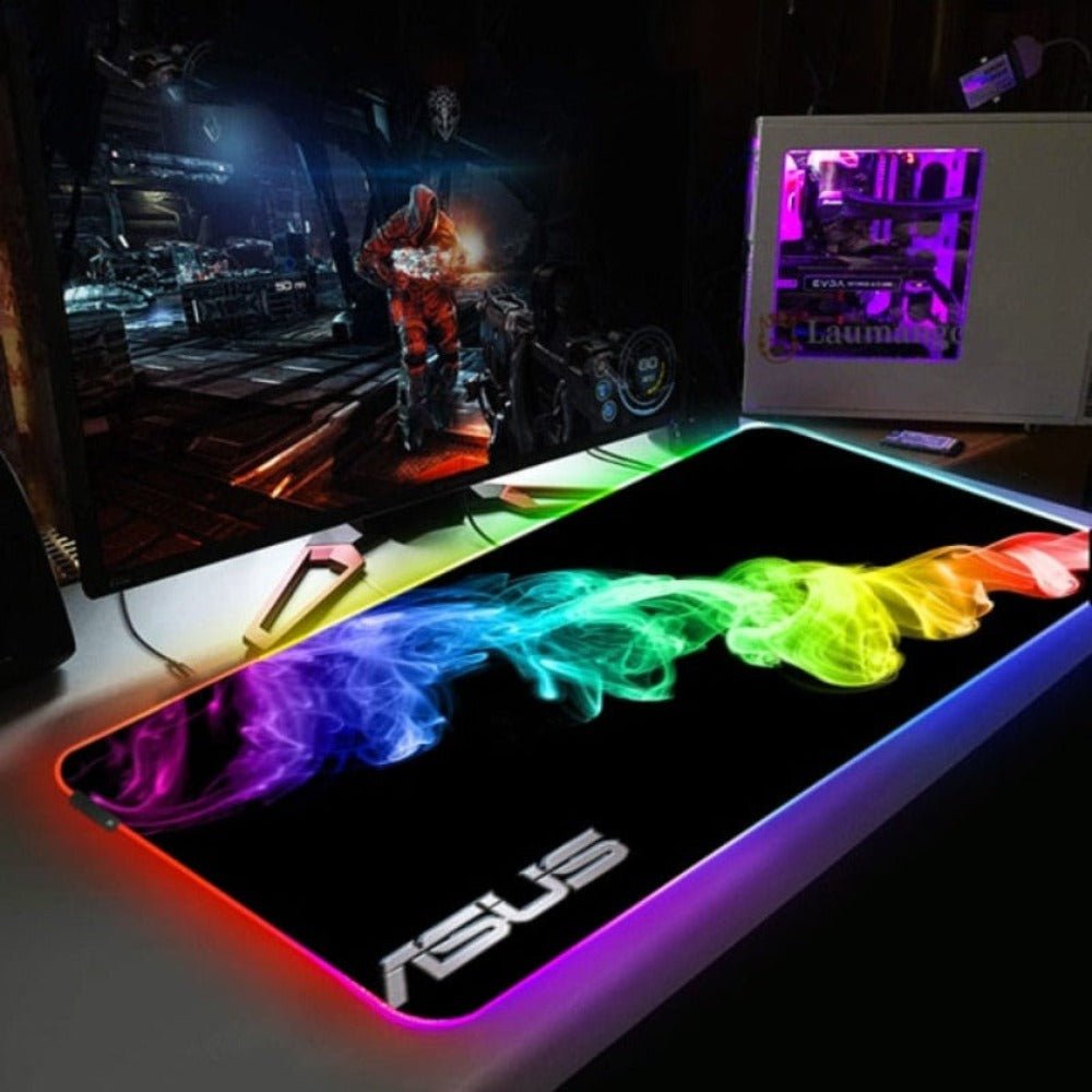 Large Gaming RGB Backlit LED Mouse Pad - Keys Caps