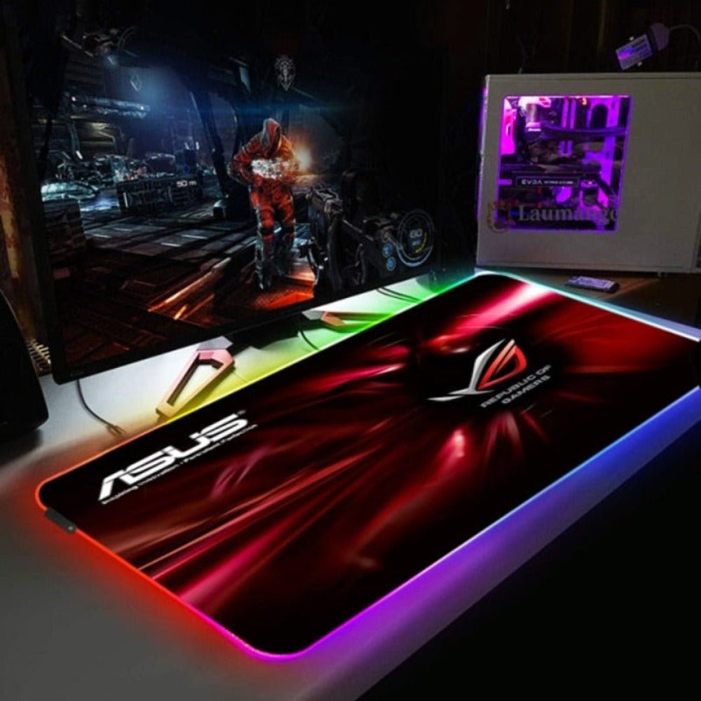 Large Gaming RGB Backlit LED Mouse Pad - Keys Caps