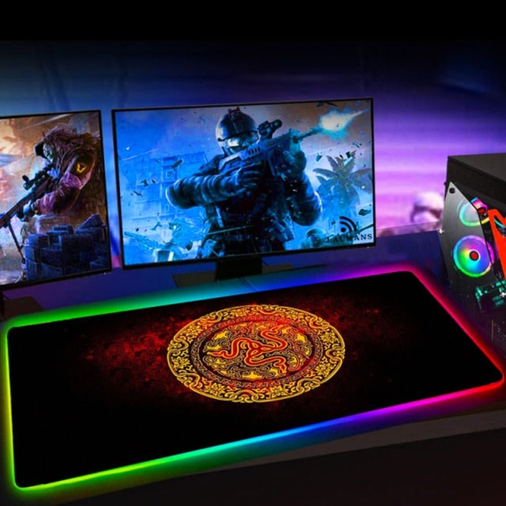 Large RGB Gaming Mouse Pad - Keys Caps