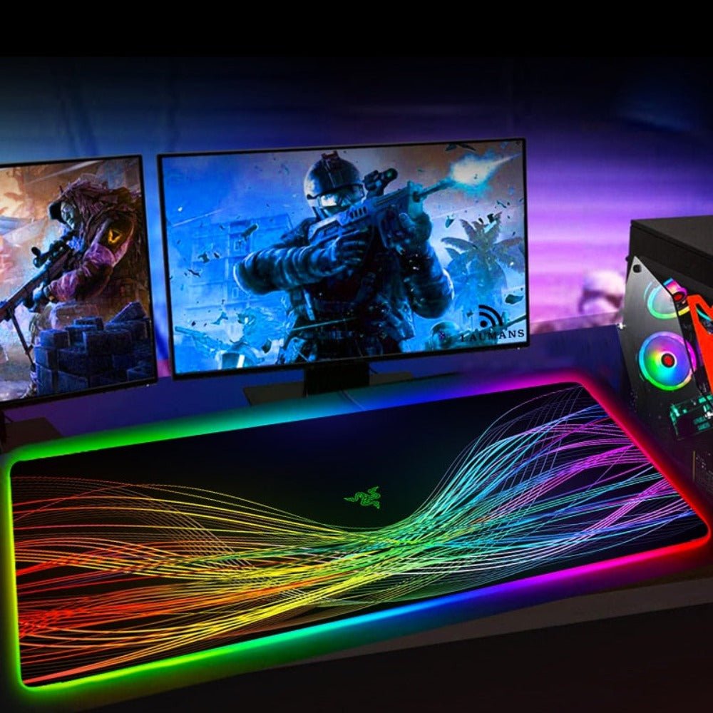 Large RGB Gaming Mouse Pad - Keys Caps