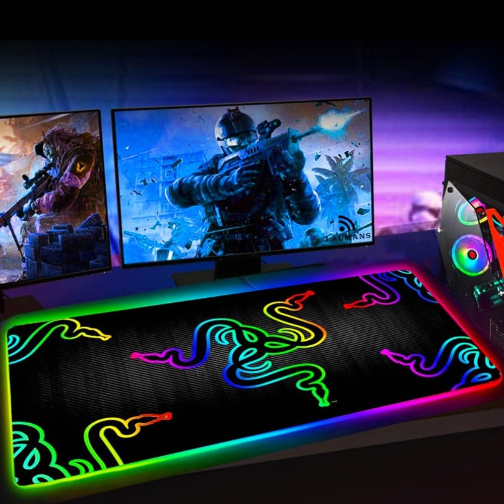 Large RGB Gaming Mouse Pad - Keys Caps