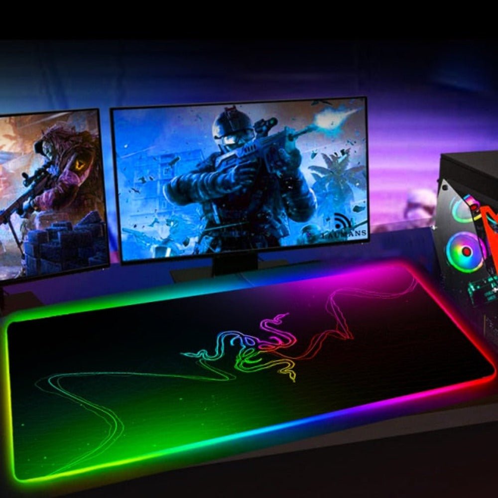 Large RGB Gaming Mouse Pad - Keys Caps