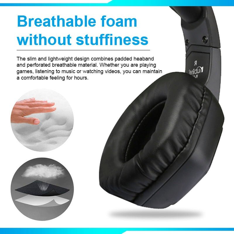 LED Gaming Bass Headset with Microphone - Keys Caps