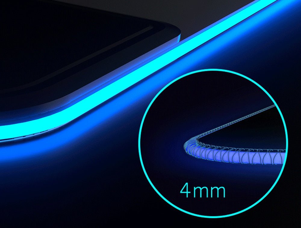 LED Gaming Mouse Pad Non - Slip With Wireless Charger - Keys Caps