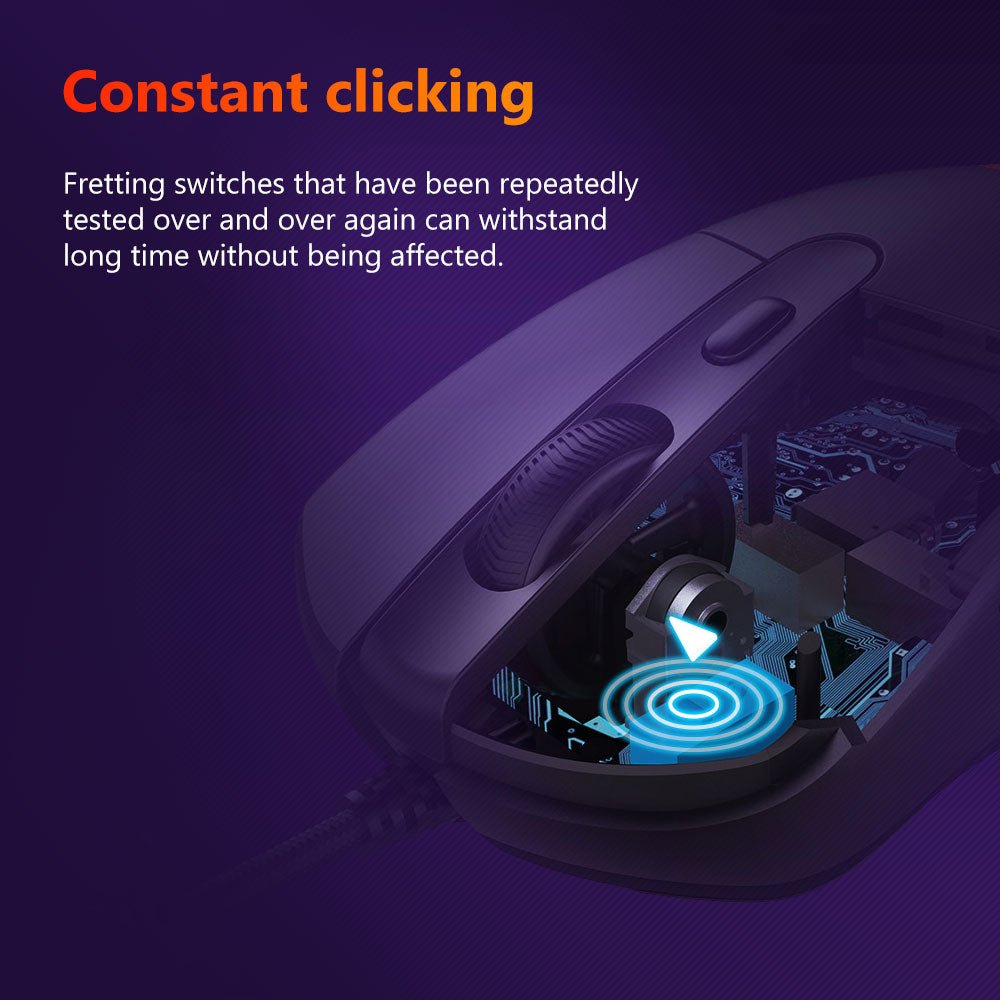 Lightweight Gaming Mouse with Soft Wire - Keys Caps