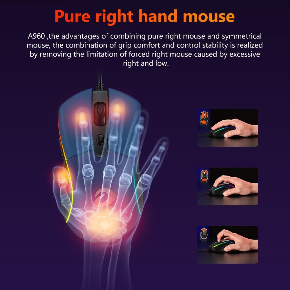 Lightweight Gaming Mouse with Soft Wire - Keys Caps