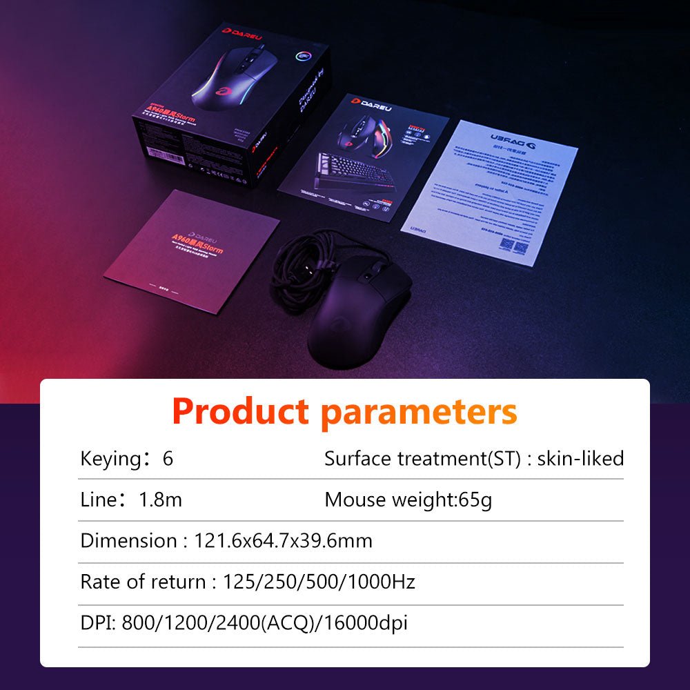 Lightweight Gaming Mouse with Soft Wire - Keys Caps