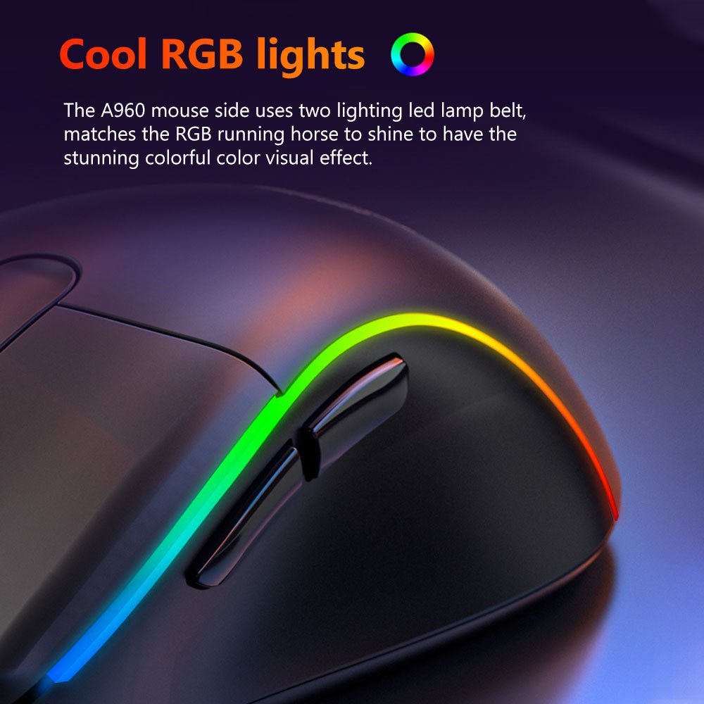 Lightweight Gaming Mouse with Soft Wire - Keys Caps