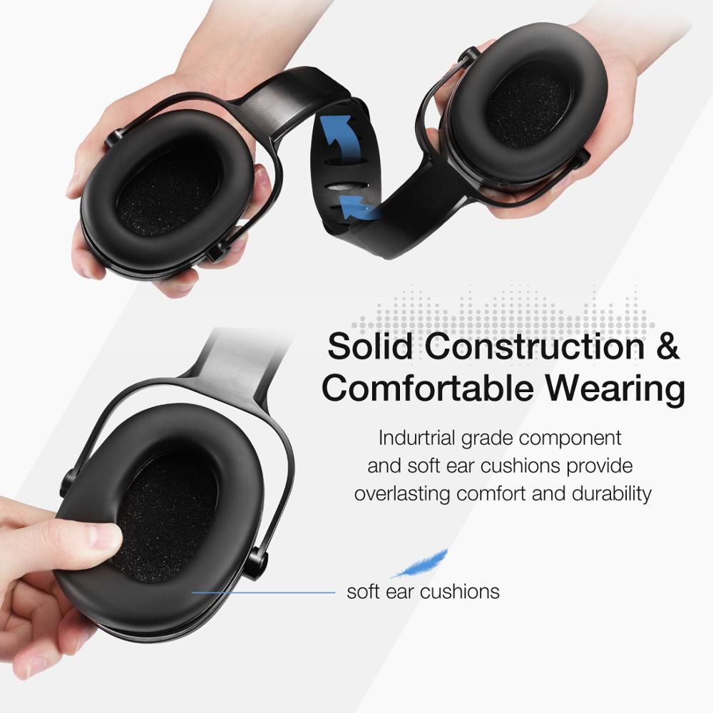 Noise Reduction Earmuffs Hearing Protection with Adjustable Headband - Keys Caps