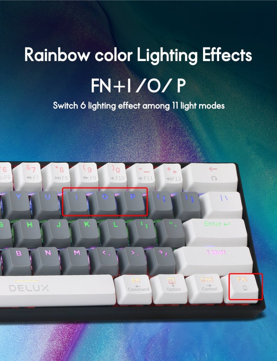 Portable Gaming Wireless Mechanical Bluetooth Keyboard - Keys Caps