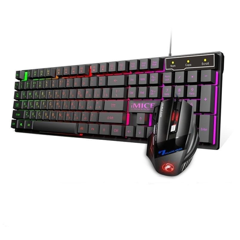 Quiet Spill - Resistant Mechanical Wired Gaming Keyboard - Keys Caps
