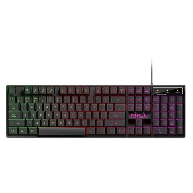 Quiet Spill - Resistant Mechanical Wired Gaming Keyboard - Keys Caps