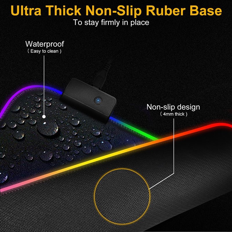 RGB Gaming Large Mouse Pad - Keys Caps