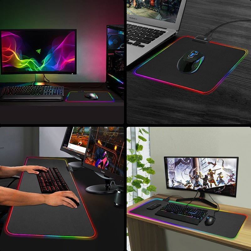 RGB Gaming Large Mouse Pad - Keys Caps