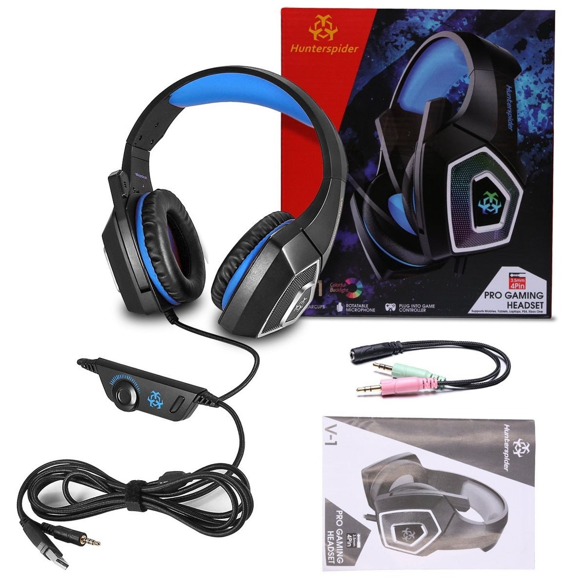 Surround Gaming LED Headset with Mic - Keys Caps