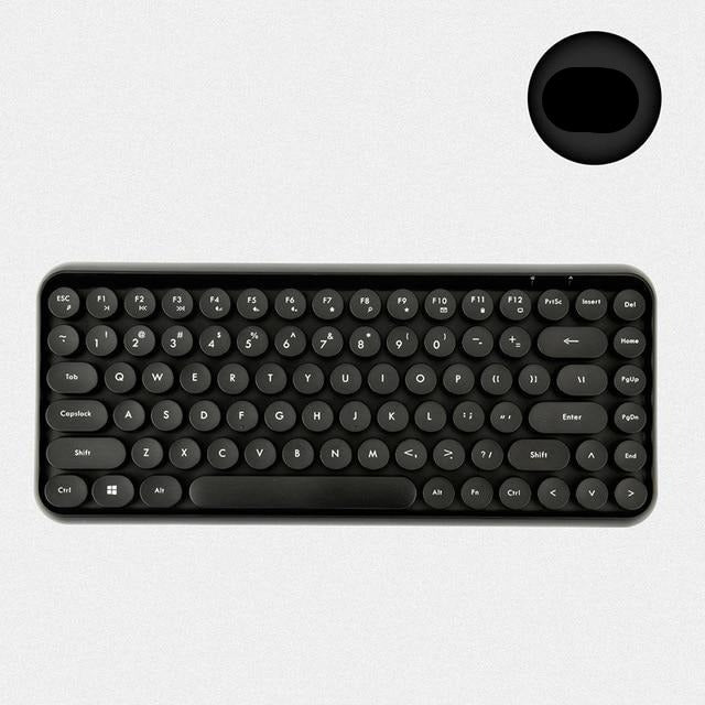 84-Key Wireless Gaming Keyboard Ergonomic Round Keycaps - KeysCaps