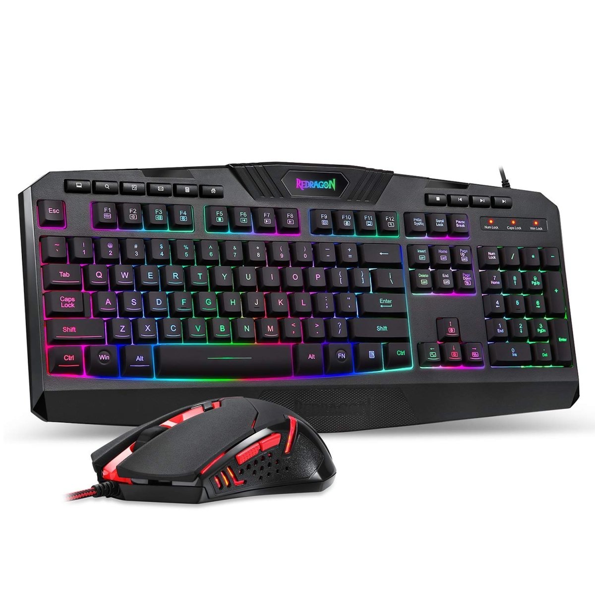 Wired Gaming RGB Backlit Keyboard & Mouse Combo - Keys Caps