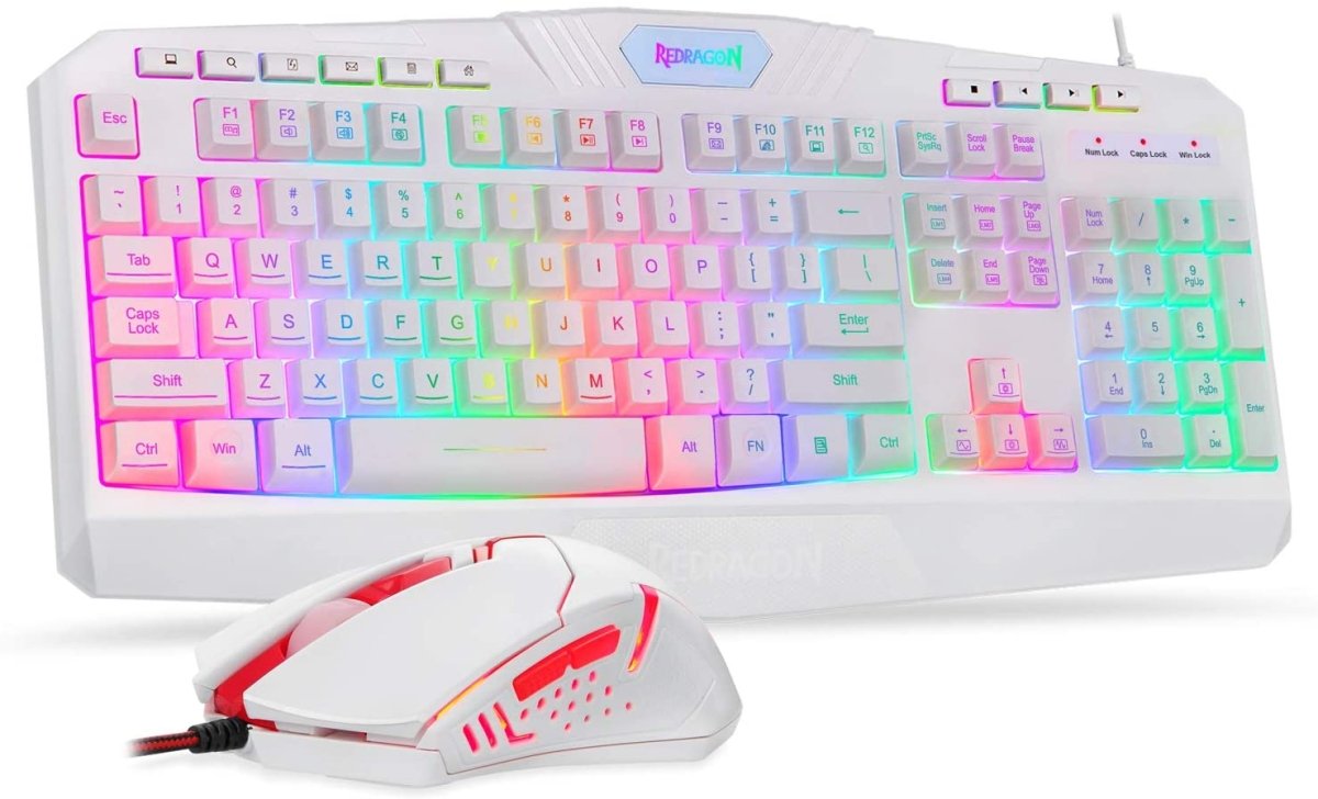 Wired Gaming RGB Backlit Keyboard & Mouse Combo - Keys Caps