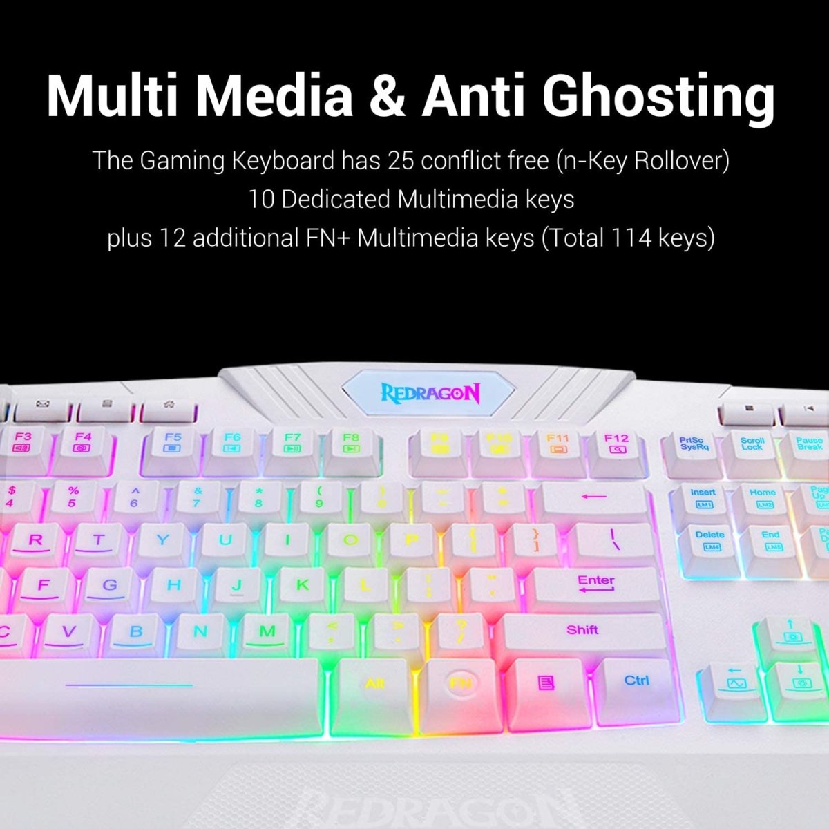 Wired Gaming RGB Backlit Keyboard & Mouse Combo - Keys Caps