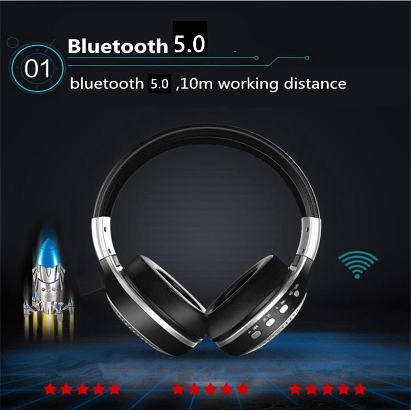 Wireless Headset with LCD Display and Mic - Keys Caps