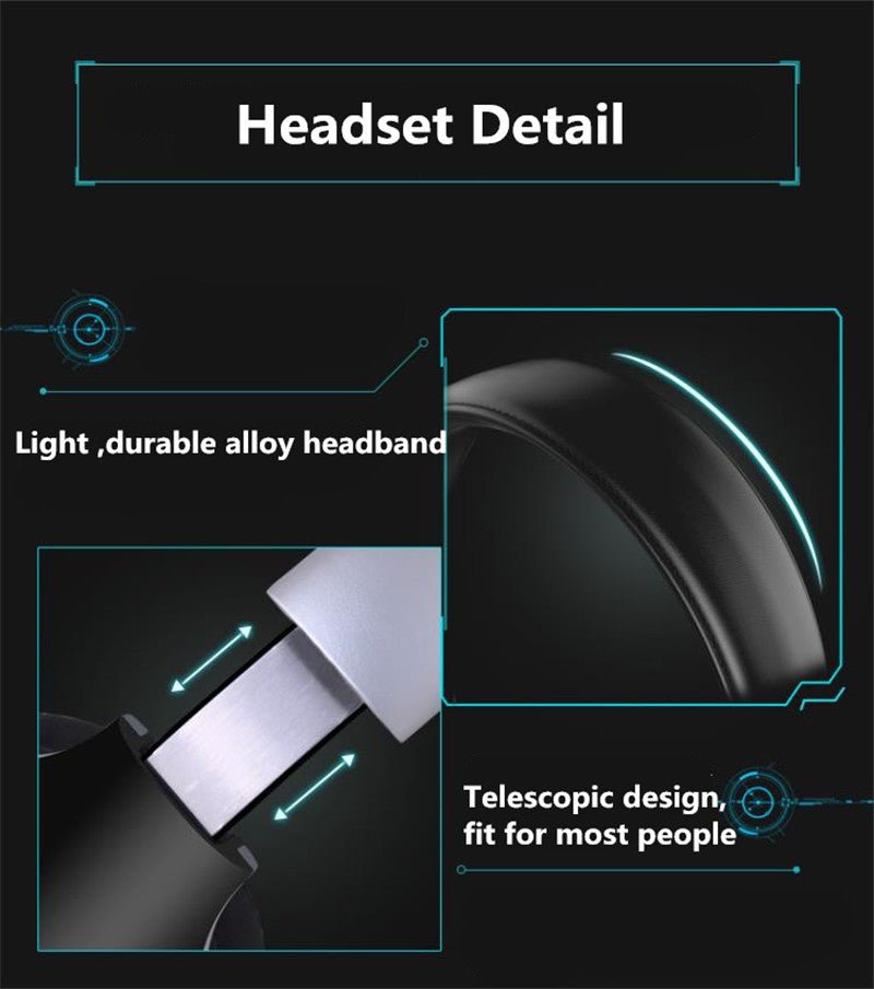 Wireless Headset with LCD Display and Mic - Keys Caps
