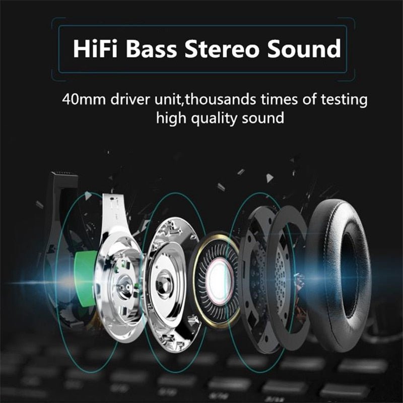 Wireless Headset with LCD Display and Mic - Keys Caps