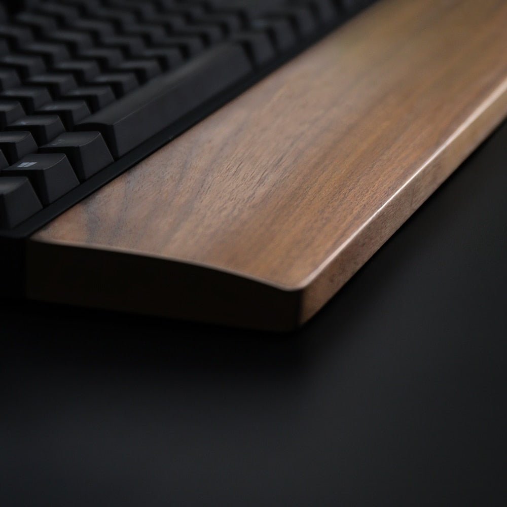 Wooden Keyboard Wrist Rest Ergonomic Gaming Desk Wrist Pad Support - Keys Caps
