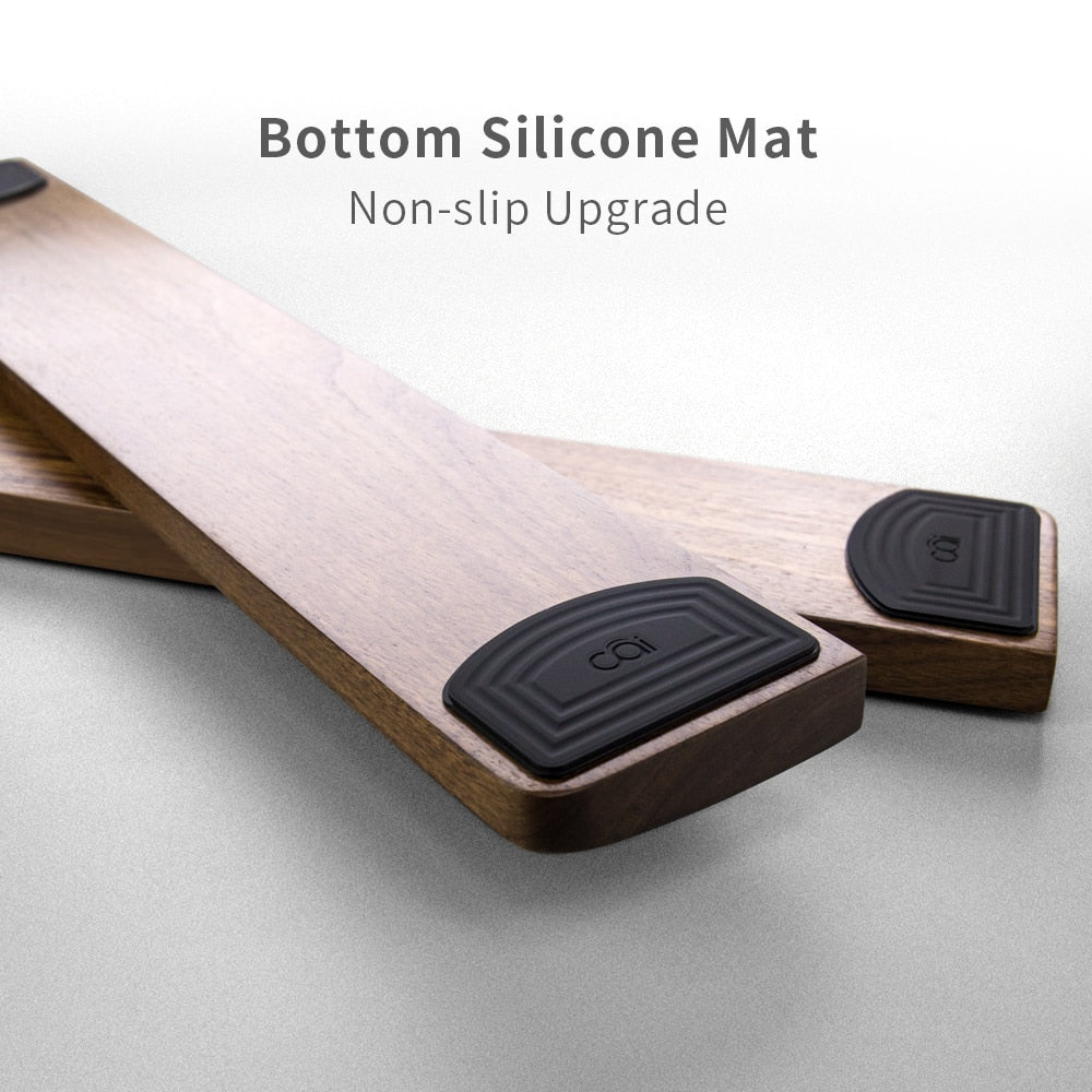 Wooden Keyboard Wrist Rest Ergonomic Gaming Desk Wrist Pad Support - Keys Caps
